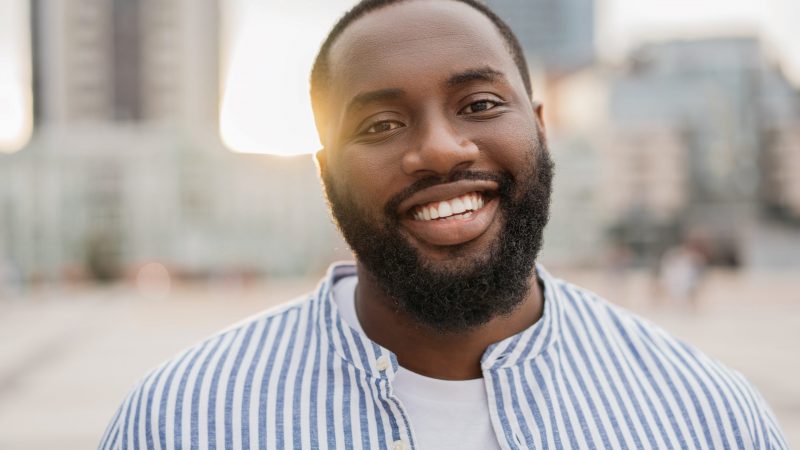 Closeup,Portrait,Of,Young,Successful,African,American,Man,Posing,For